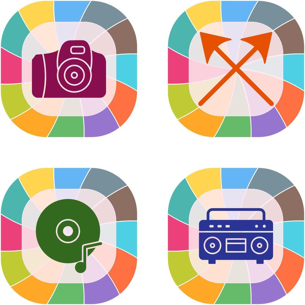 Camera and Arrows Icon vector