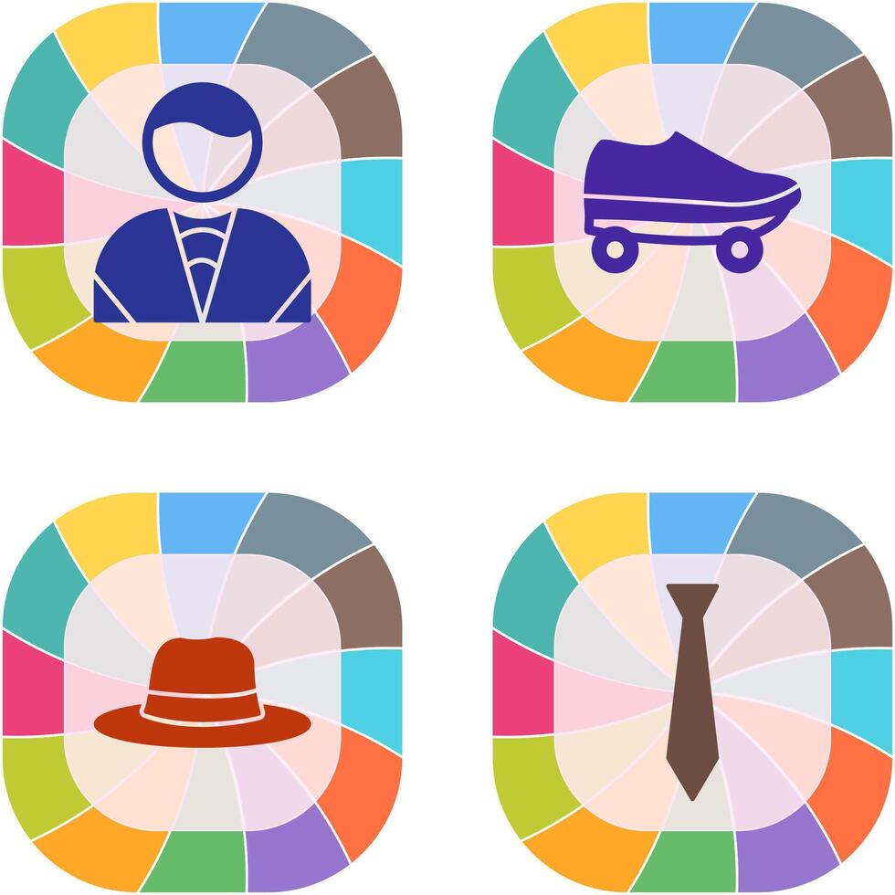 Man and Skates Icon vector