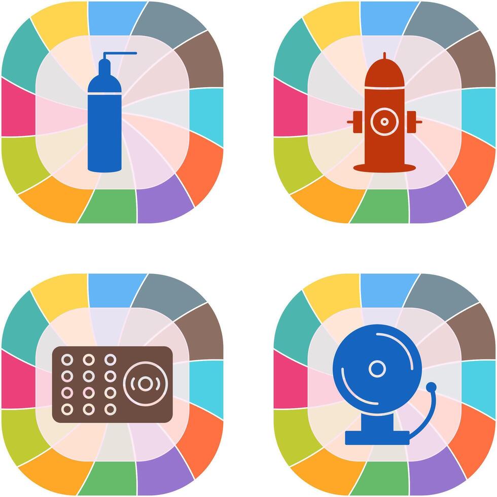hydrant and oxygen tank Icon vector