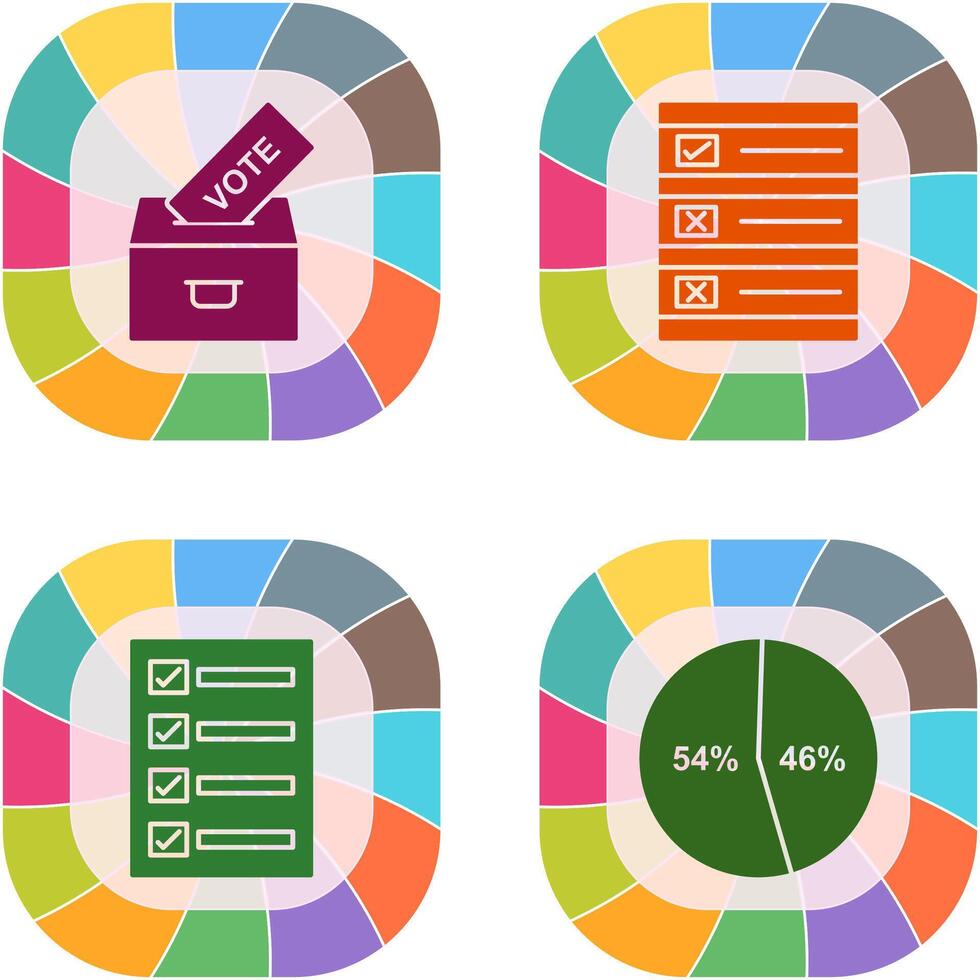 Casting Vote and Ballot Paper Icon vector