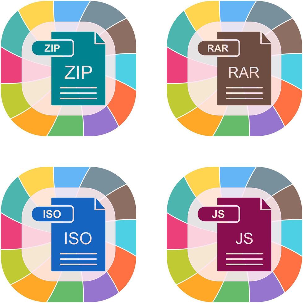 ZIP and RAR Icon vector