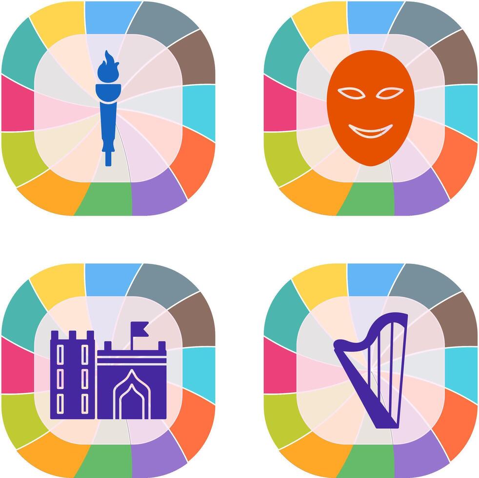 Museum Torch and Ancient Icon vector