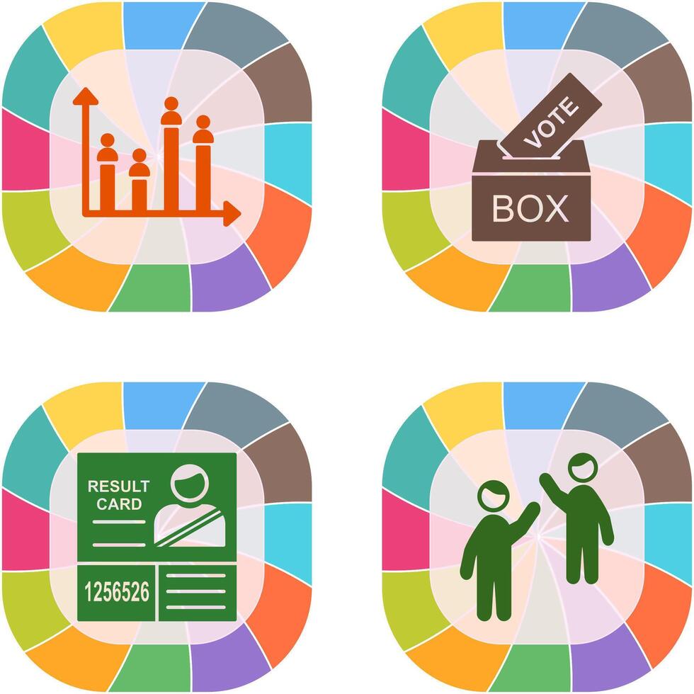 Giing Vote and Candidate and Graph Icon vector