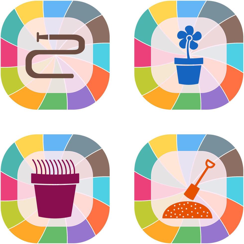 Water Pipe and Lower Pot Icon vector