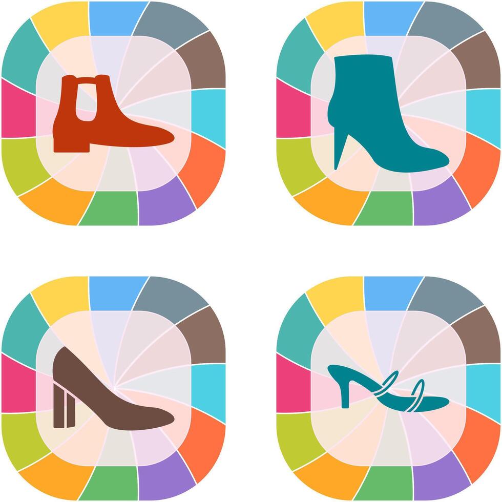 Men Boots and high heels Icon vector