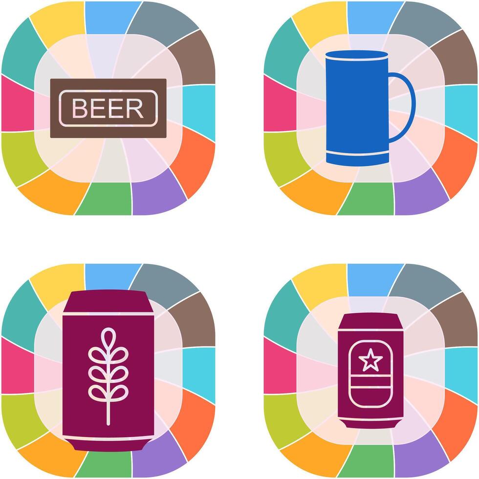 Beer Sign and Beer Mug Icon vector