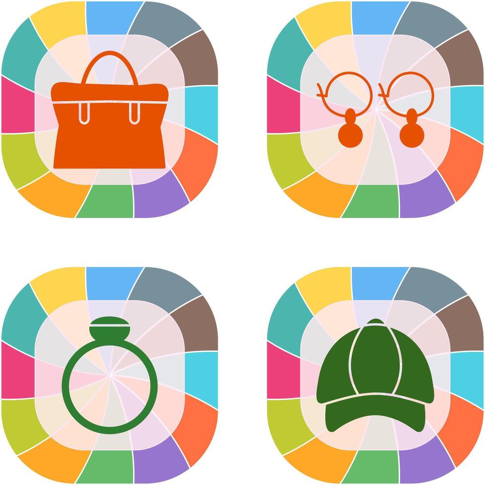 Bag and Earrings Icon vector