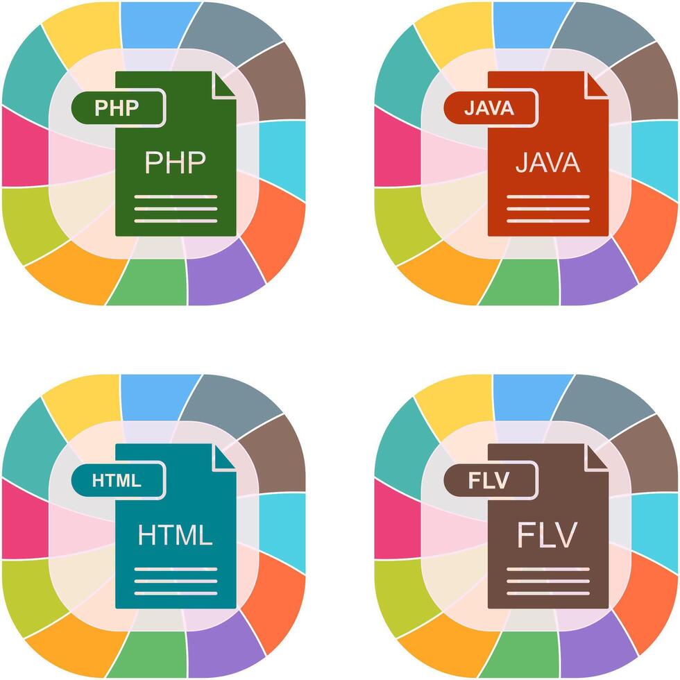 php y Java icono vector