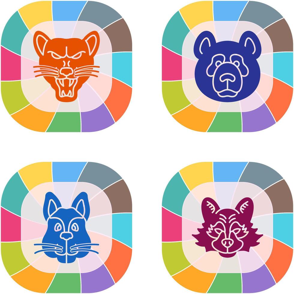 Wolf and Panda Icon vector