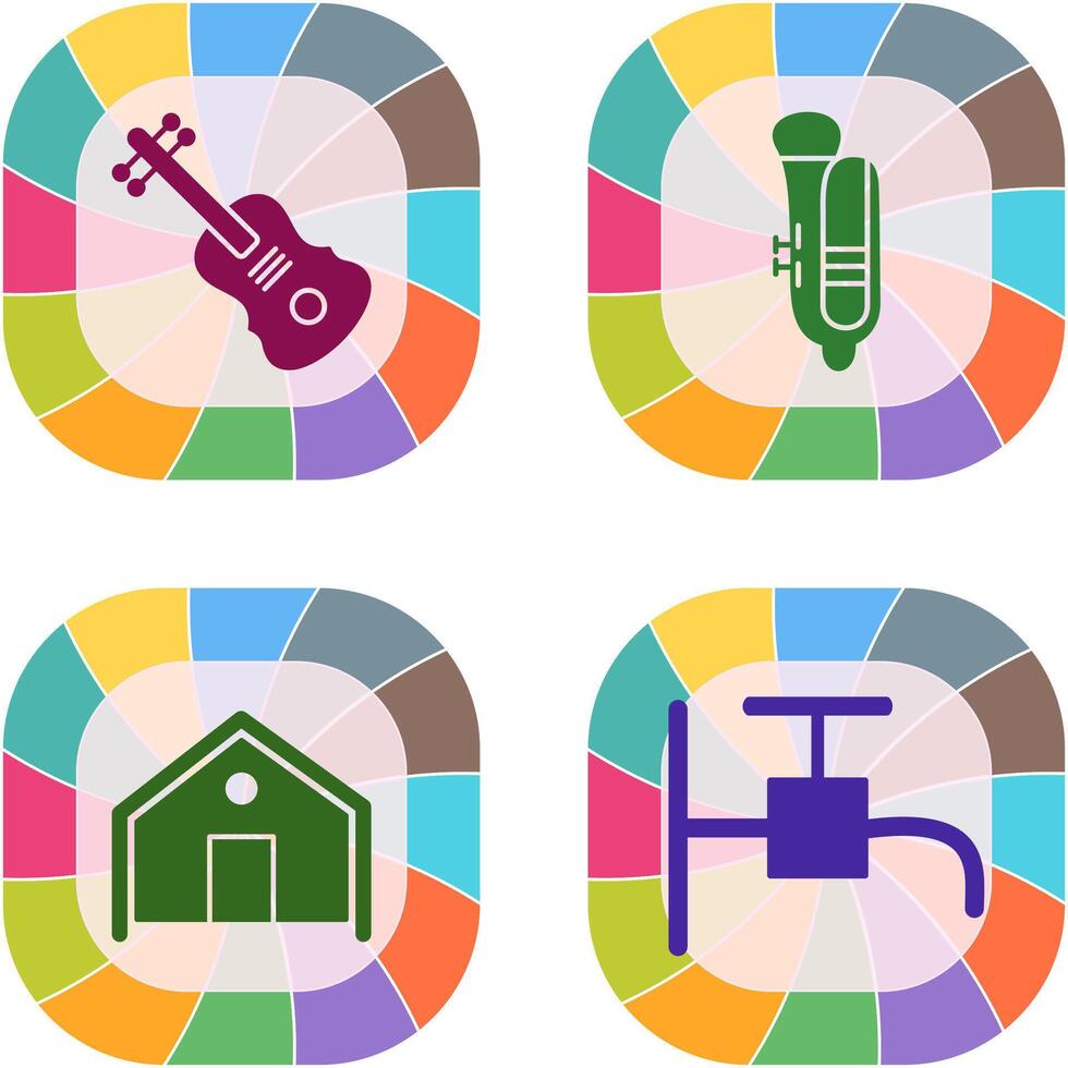Violin and Tuba Icon vector