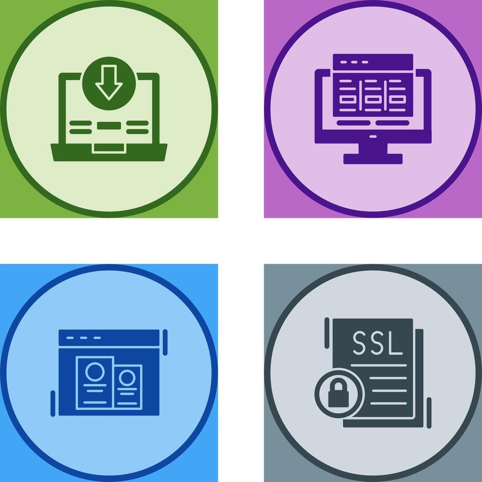 Downlaod and Layout Icon vector