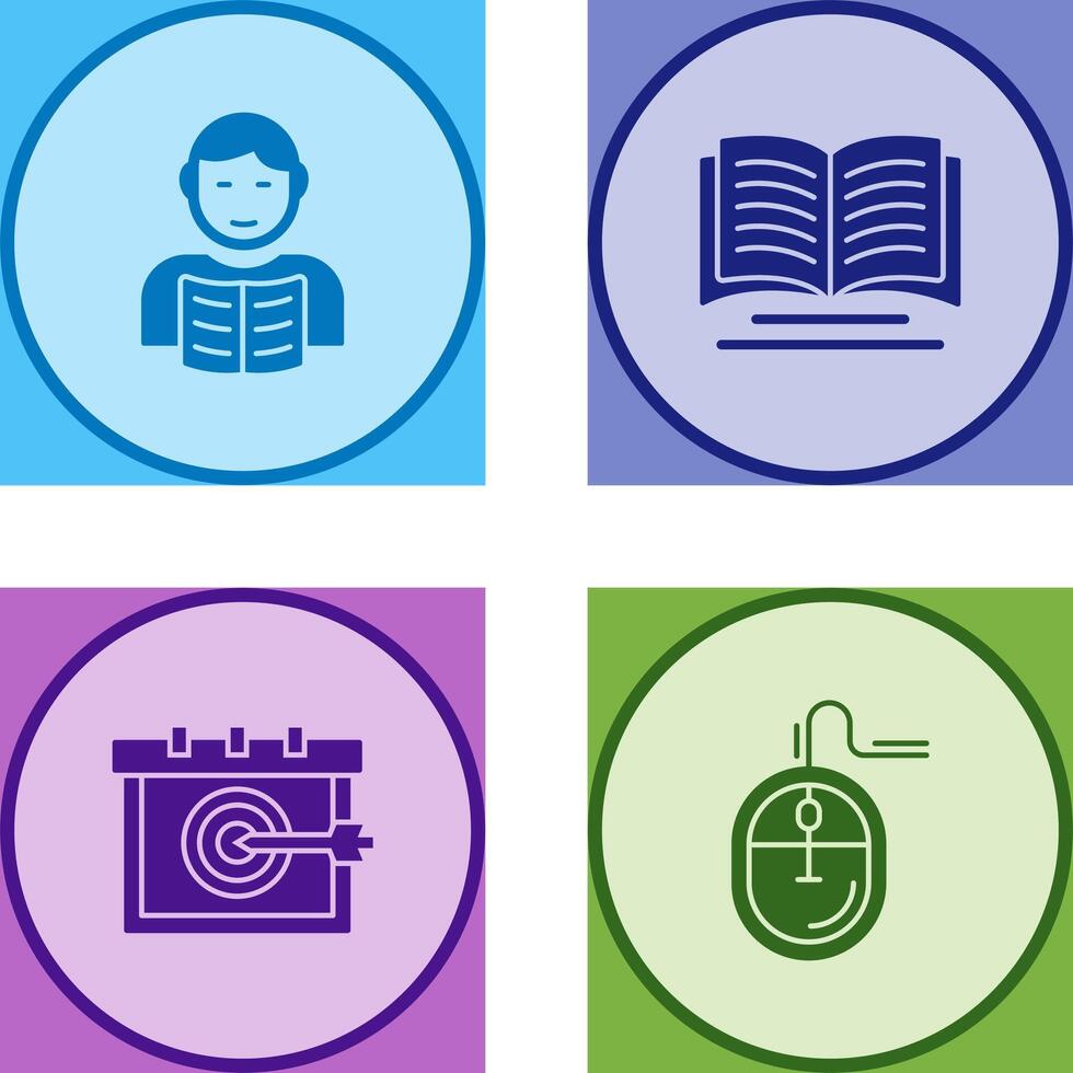 Student and Book Icon vector