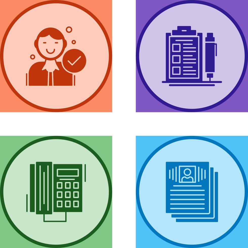 Hire and Check List Icon vector