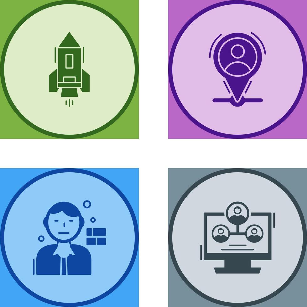 Start Up and Placeholder Icon vector