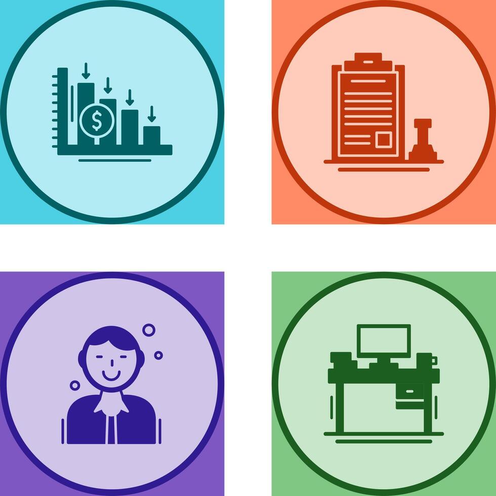 Loss and Stamp Icon vector