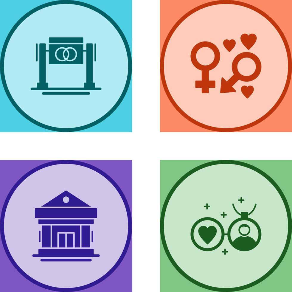 Wedding and Genders Icon vector