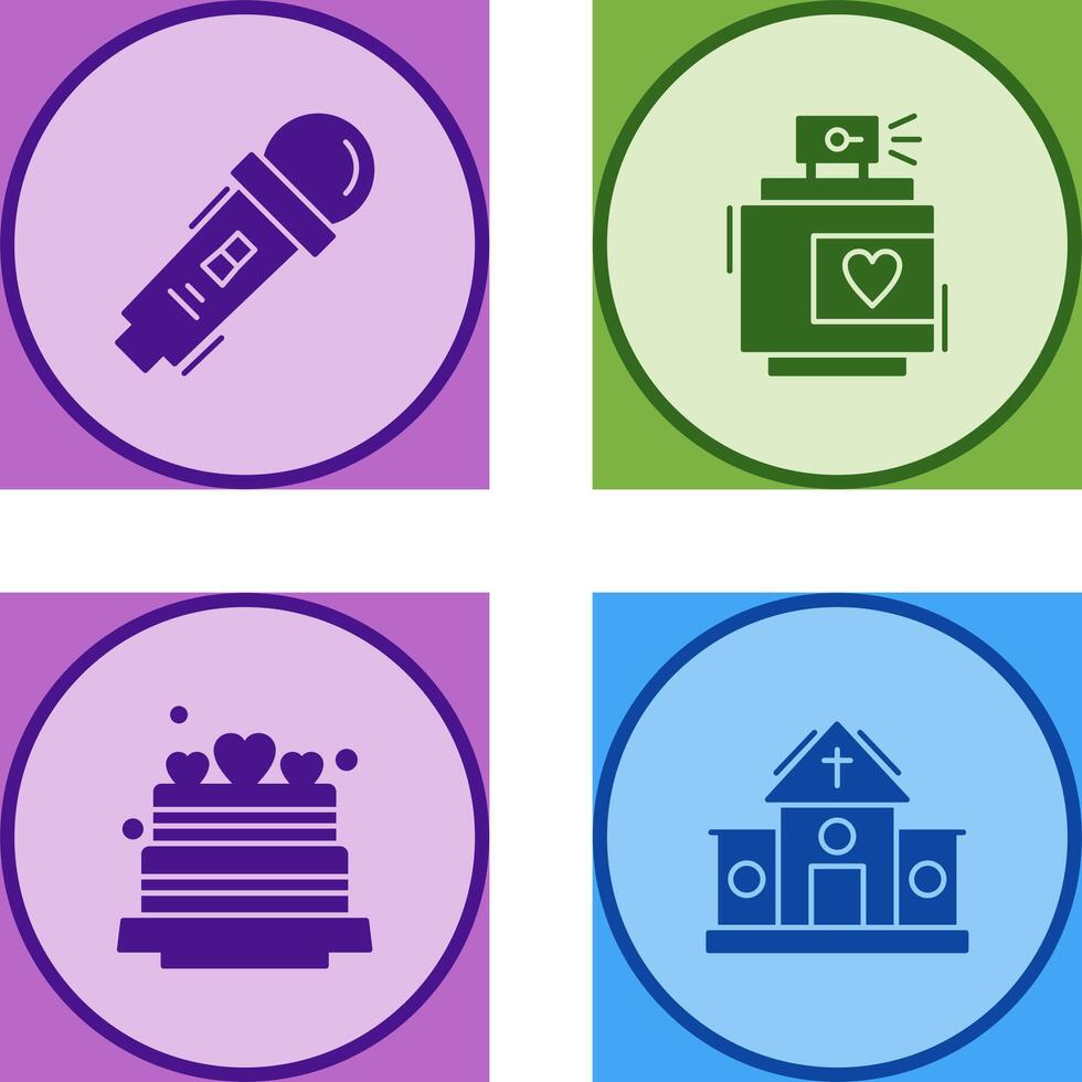 Microphone and Perfume Icon vector