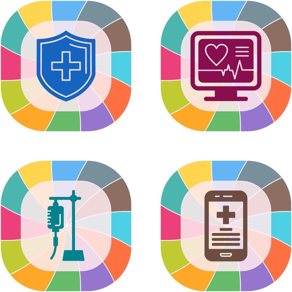 Protection and Plus Icon vector