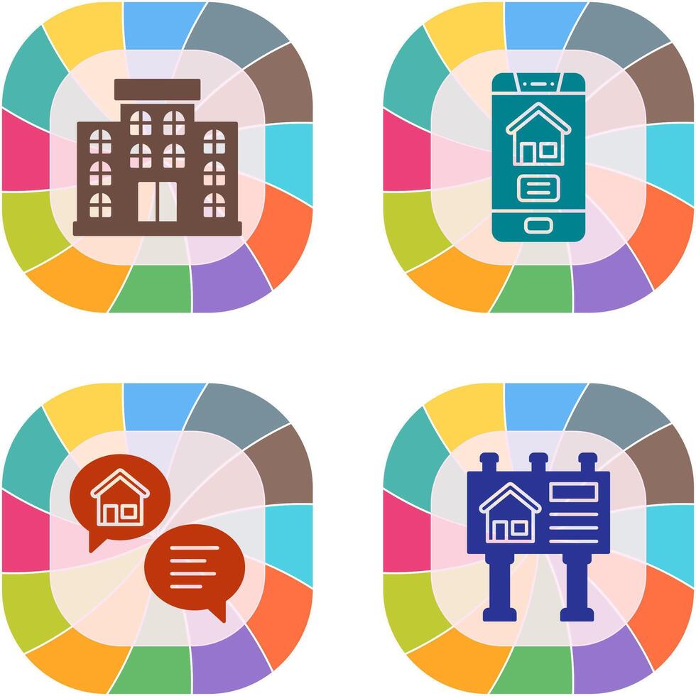 Apartment and Application Icon vector