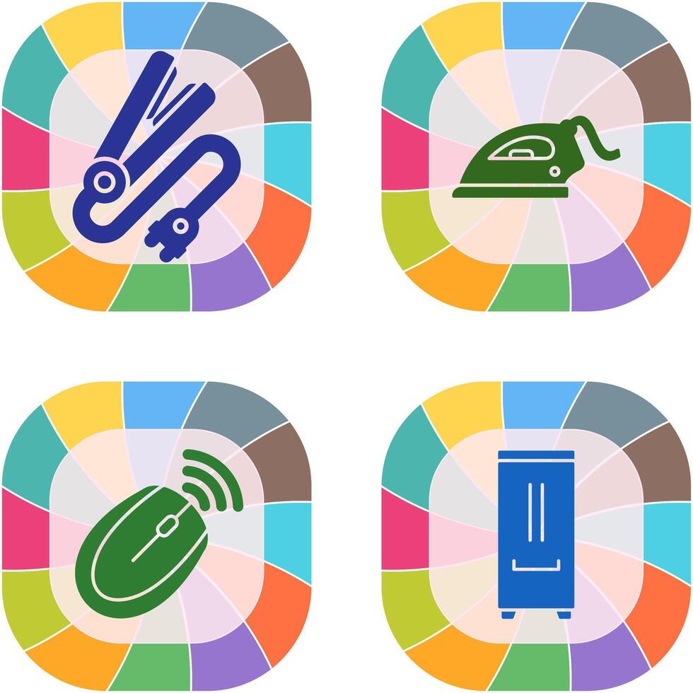 Hair iron and Laundry Icon vector