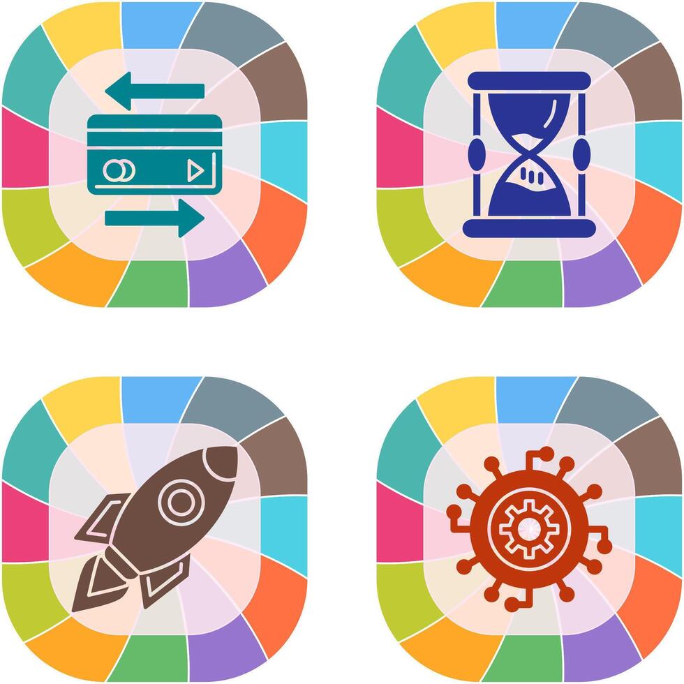 Transaction and Hourglass Icon vector