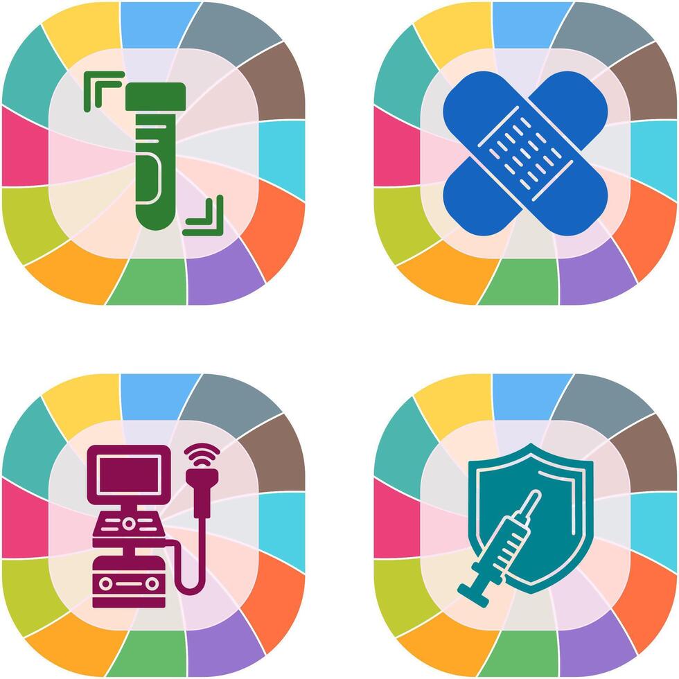 Test Tube and Wound Icon vector