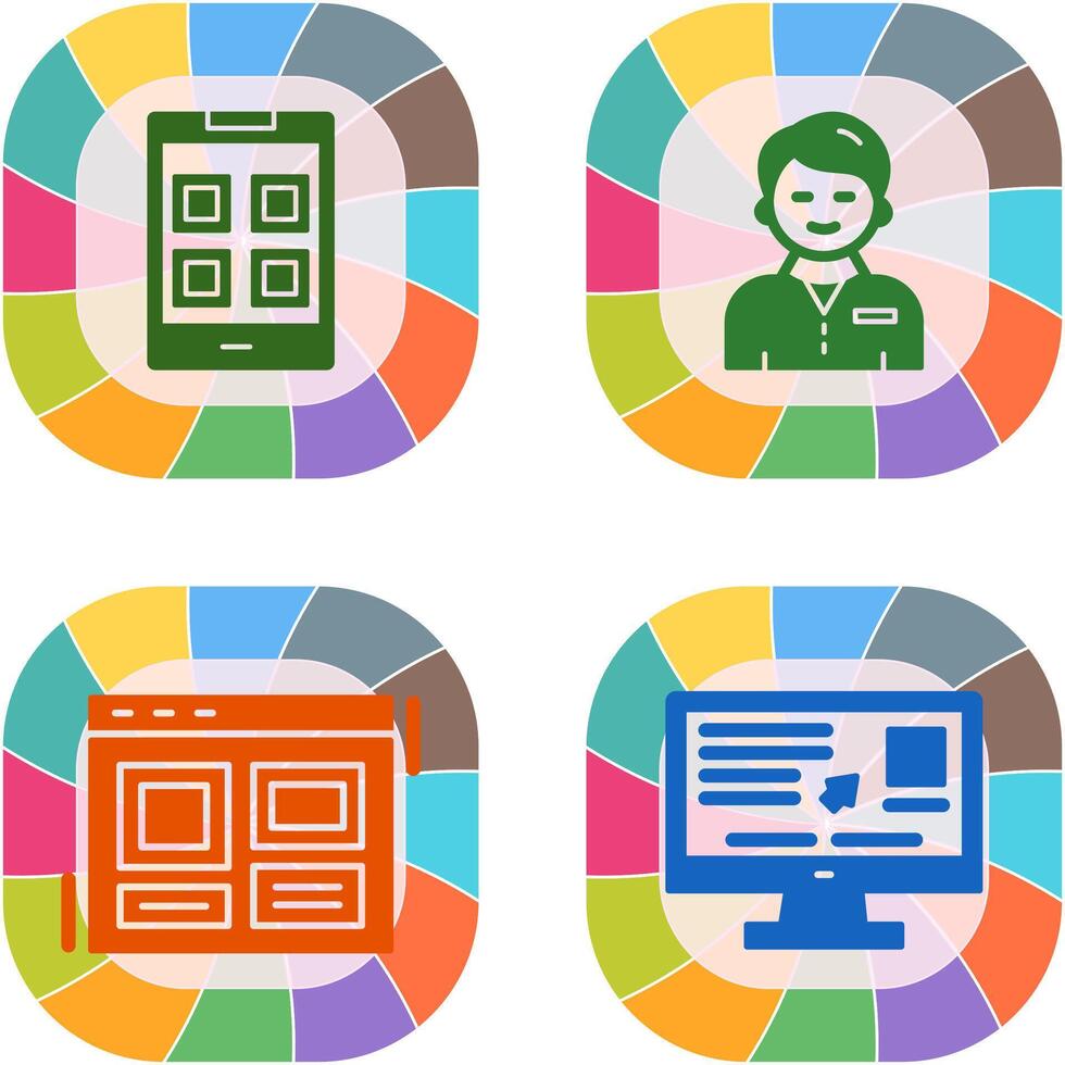 Apps and User person Icon vector