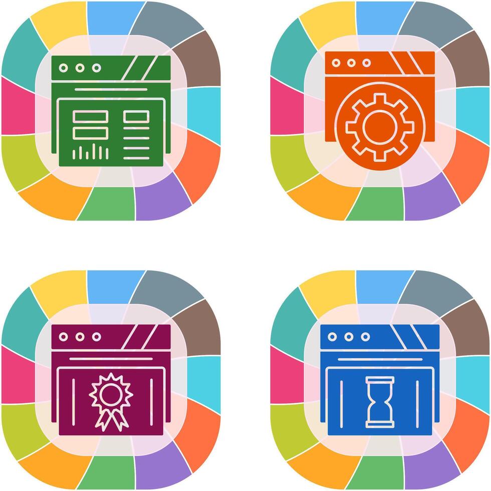 Dashboard and Browser Icon vector