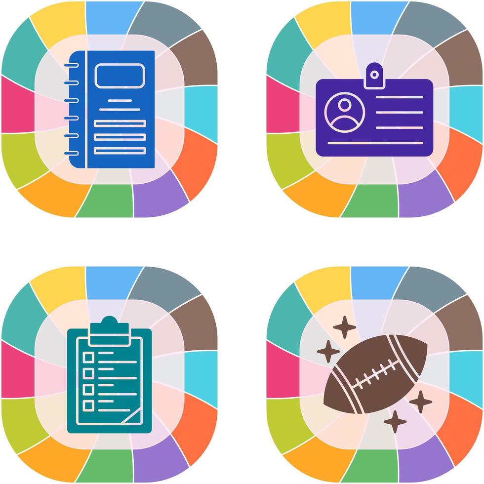 Notebook and CardSnack and Money Icon vector
