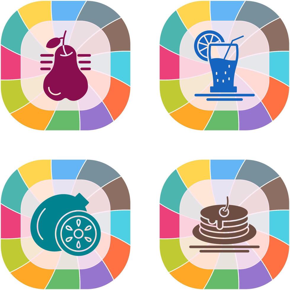 Pear and Orange Juice Icon vector