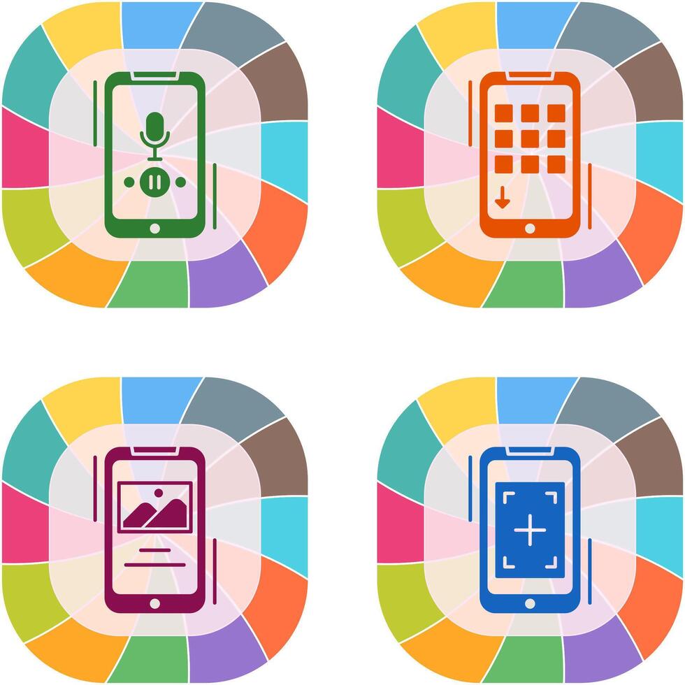 Voice Record and Device Icon vector