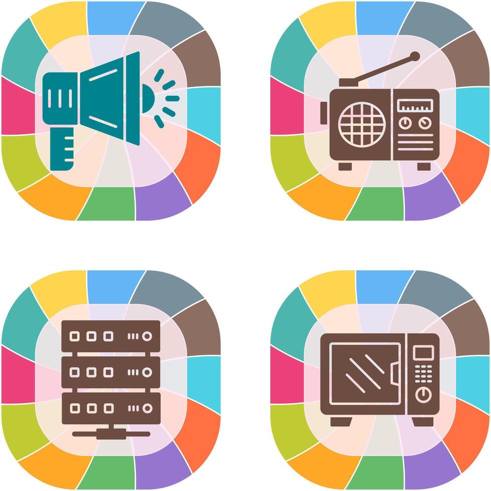 Megaphone and Radio Icon vector