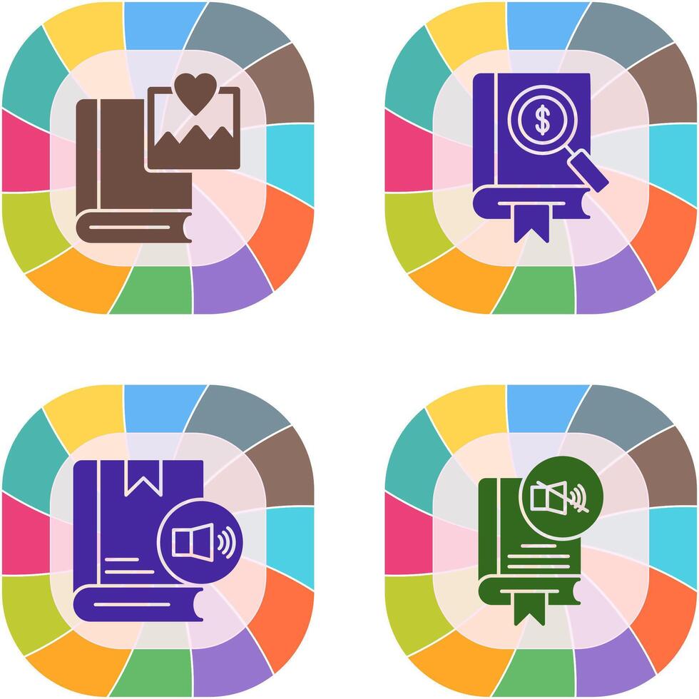Pictures and Search Icon vector