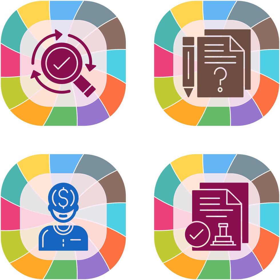 Research and Question Icon vector