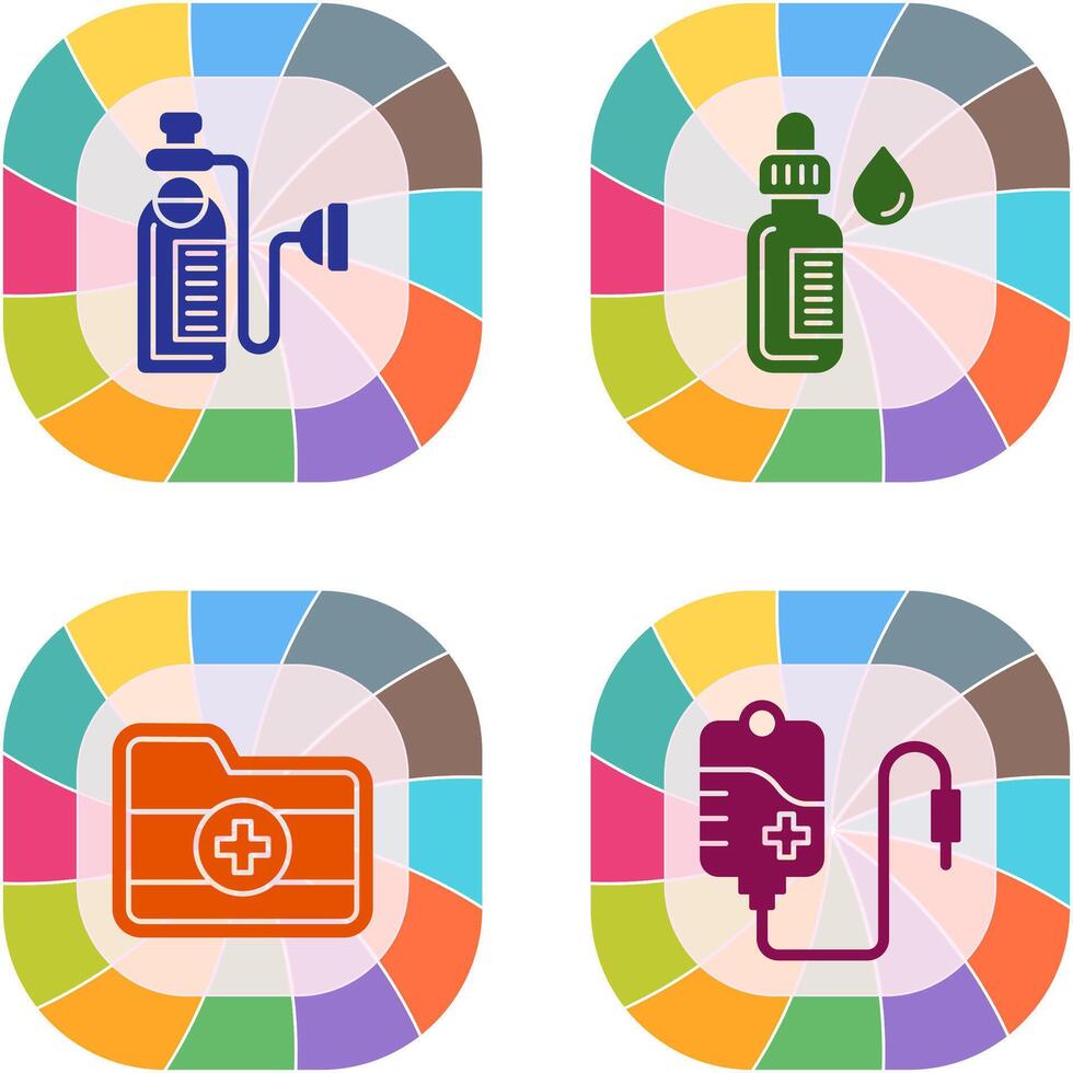 Oxygen and Dropper Icon vector