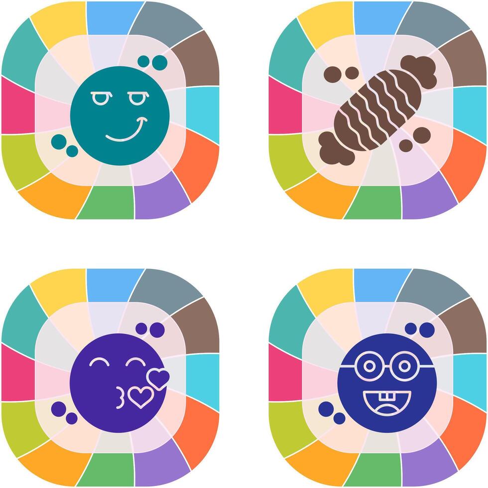 Smirk and Candy Icon vector