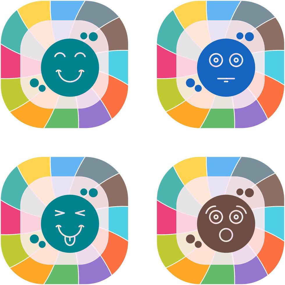 Smile and Neutral Icon vector