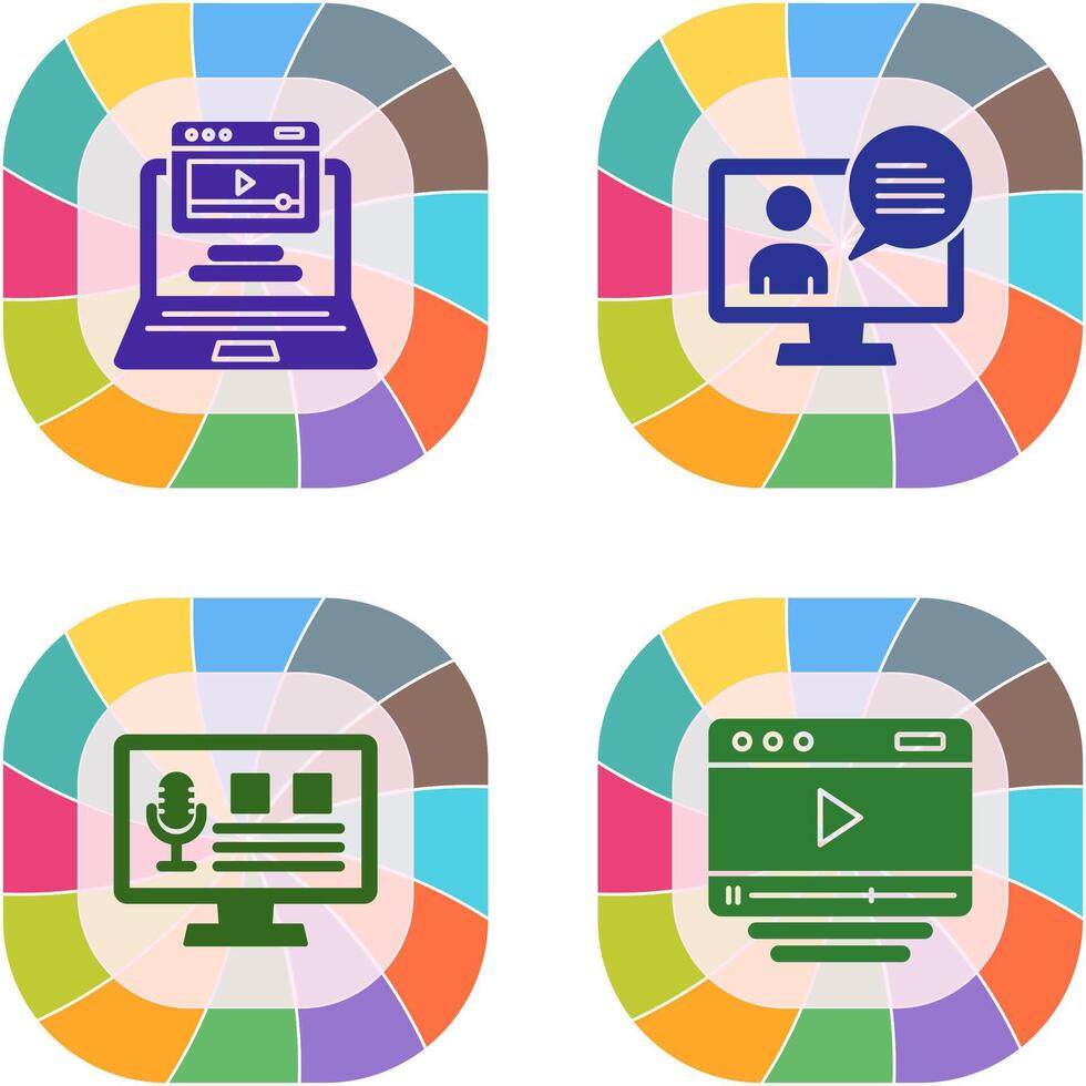 Webinar and Conversation Icon vector