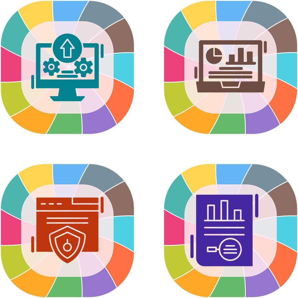 Upload and Dashboard Icon vector