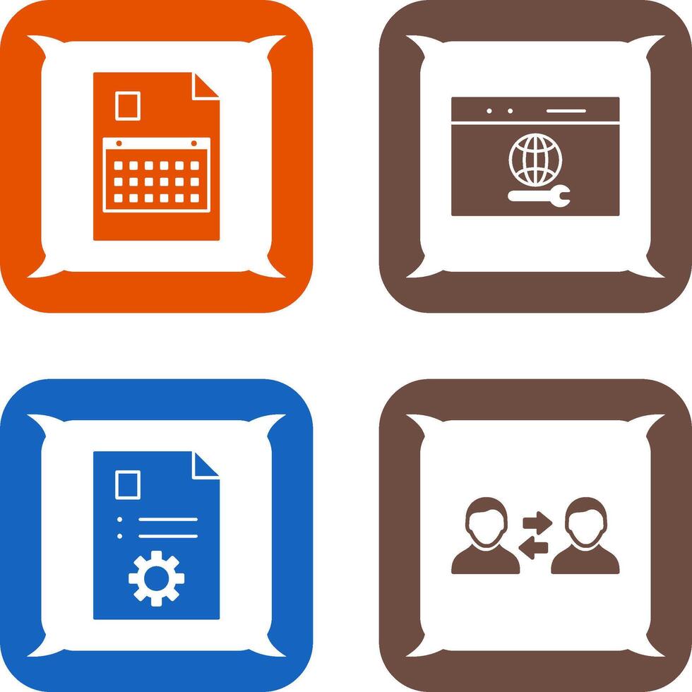 content planning and web support Icon vector