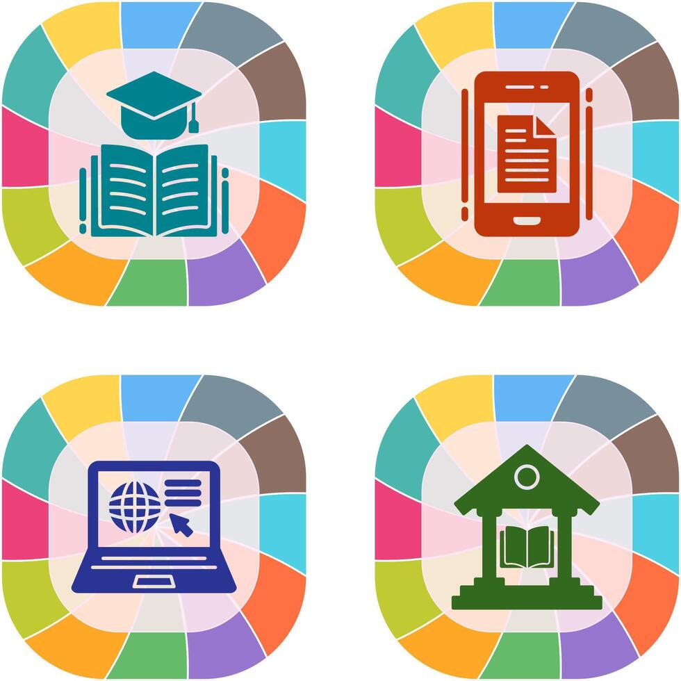Graduation and Phone Icon vector