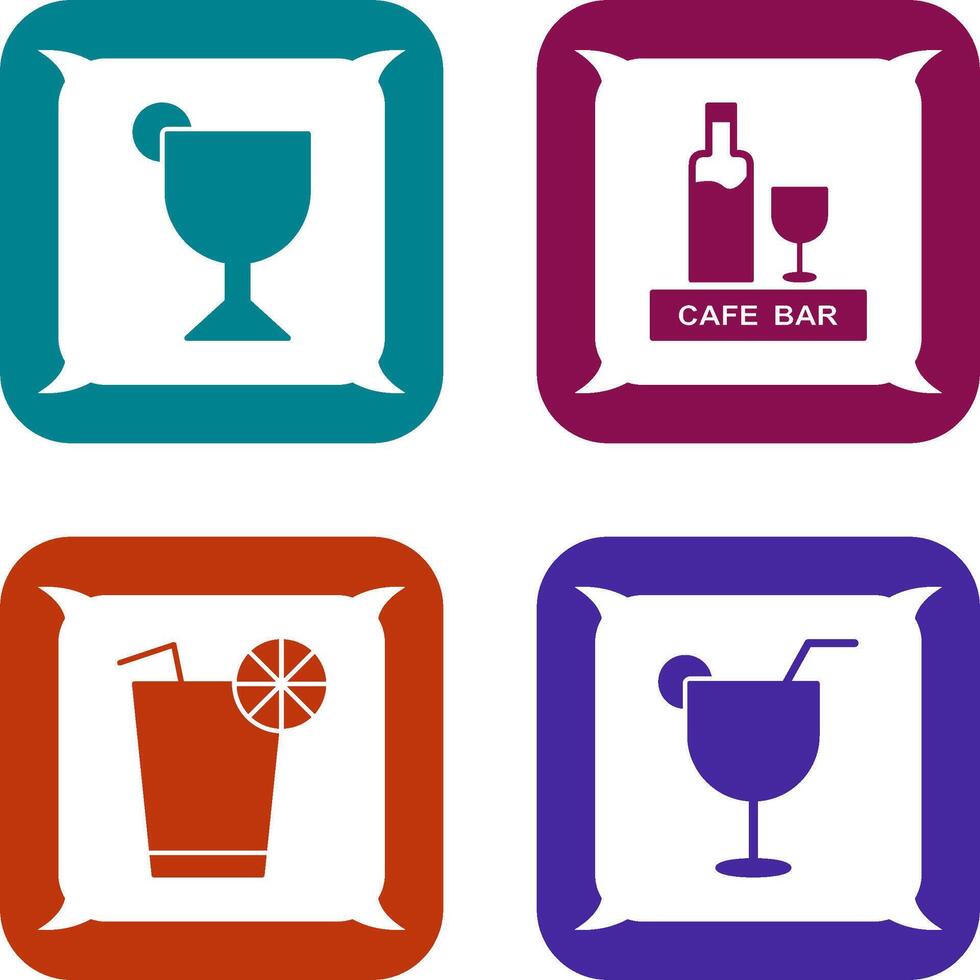 drinks cafe and sherry Icon vector