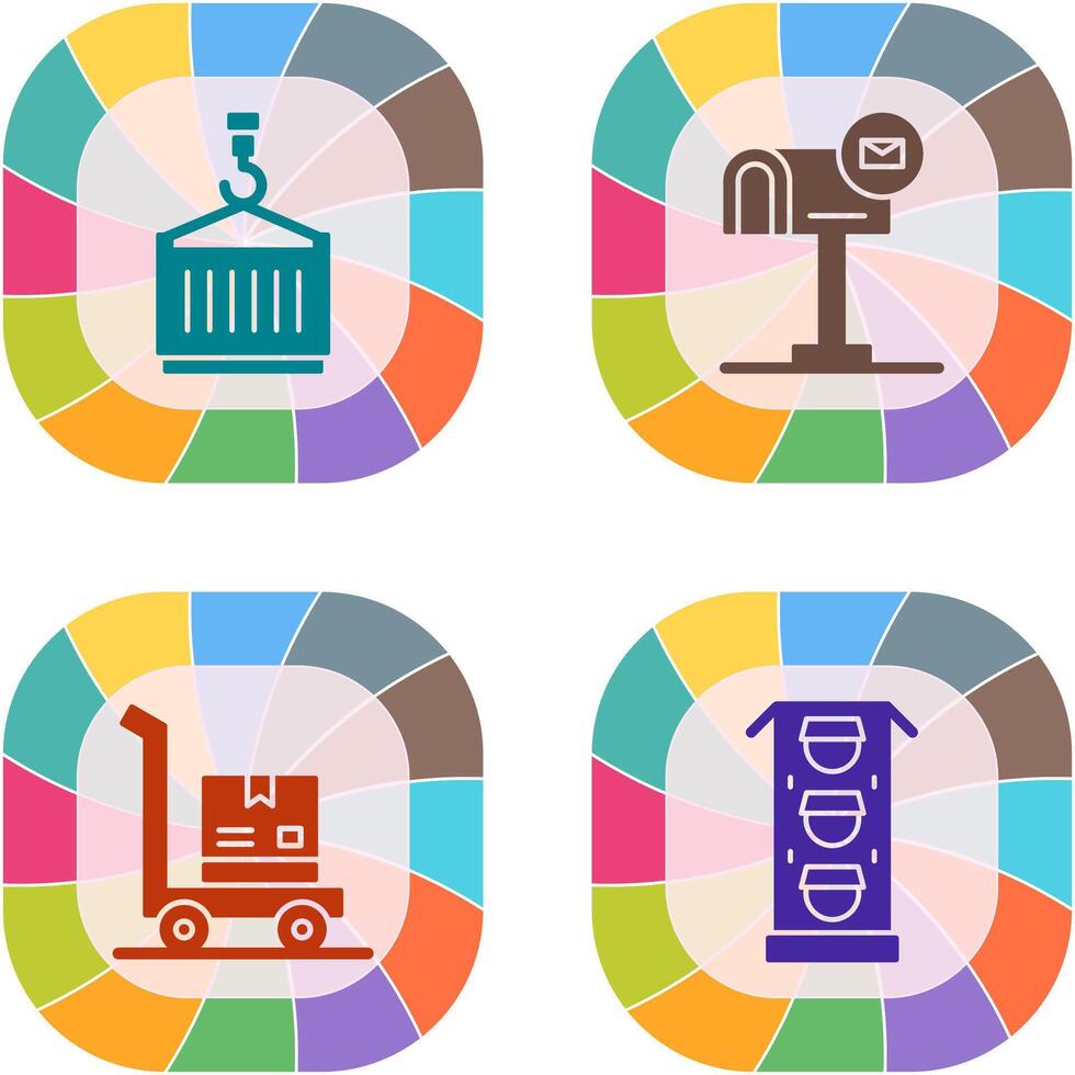 crane and mail box Icon vector