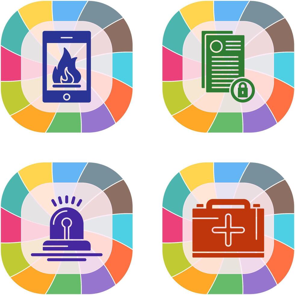 Fire and Privacy Icon vector