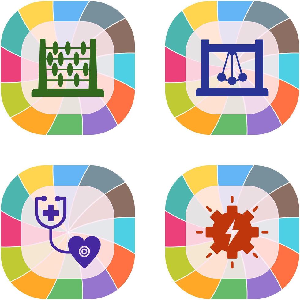 Abacus and Pendulum Icon vector