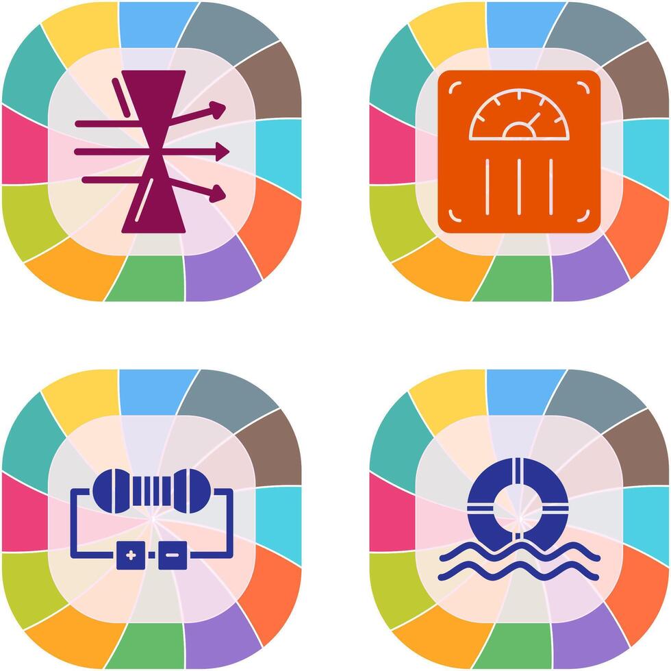 Dispersion and Weight Scale Icon vector