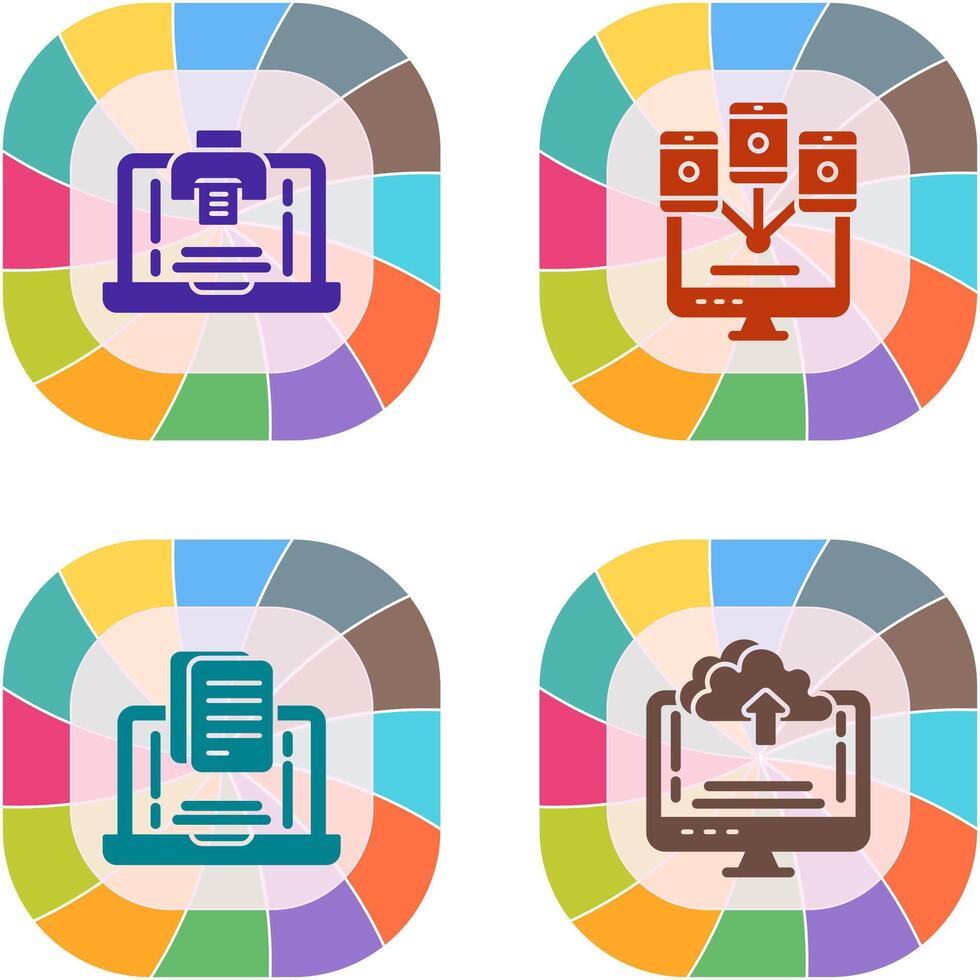 Print and Computer Icon vector