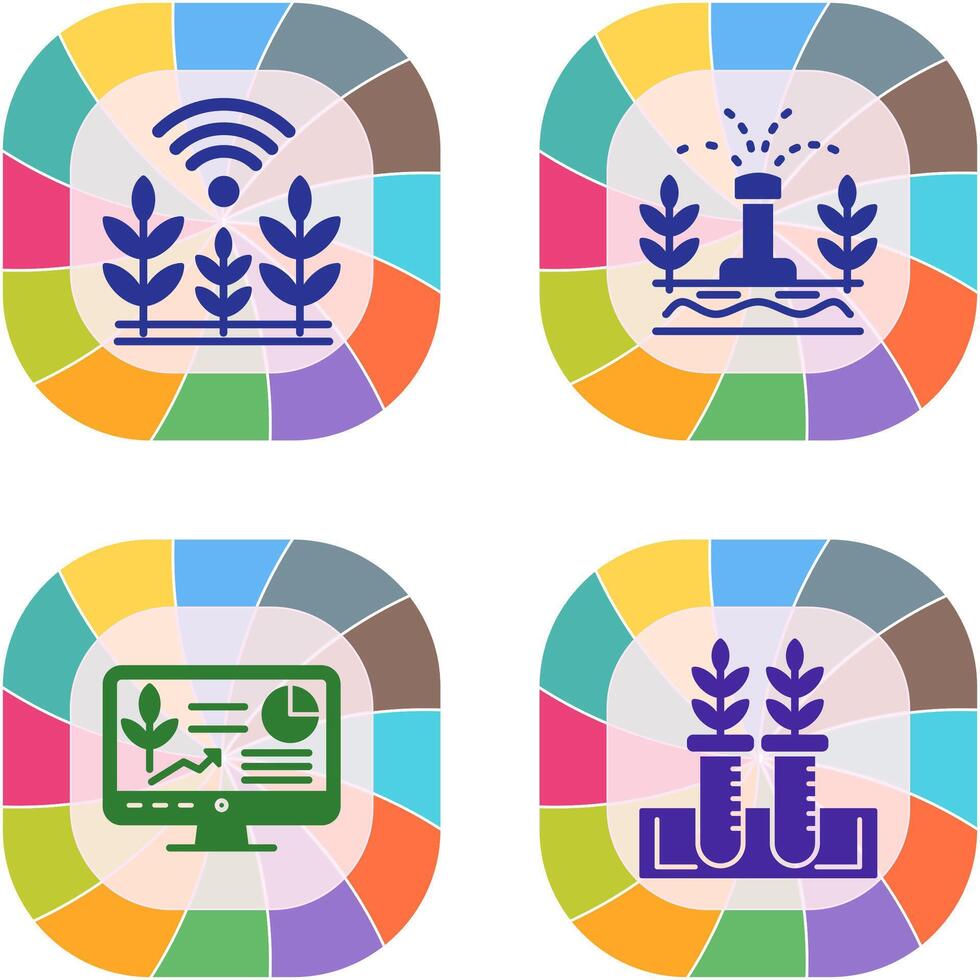 Wheat and Sprinkler Icon vector