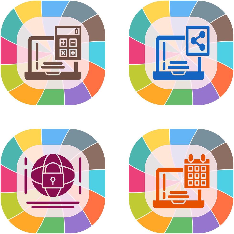 Calculator and Share Icon vector