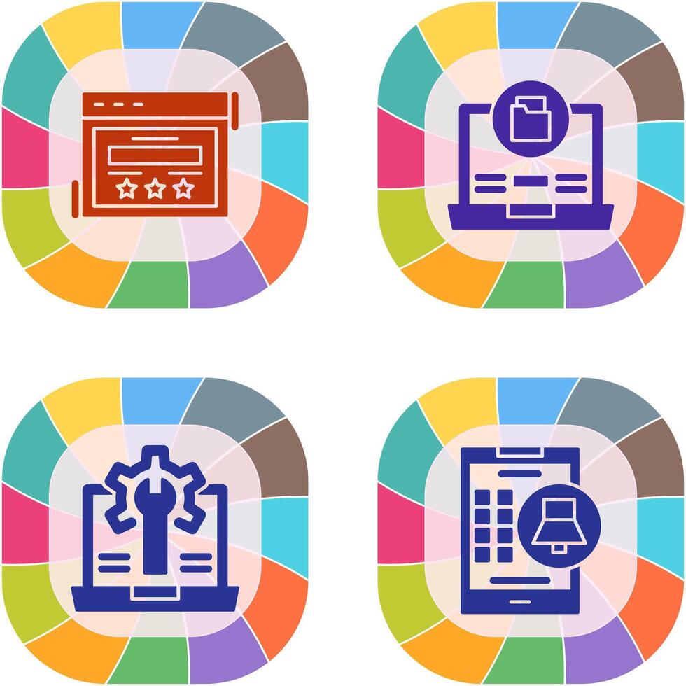 Rating and Data Storage Icon vector